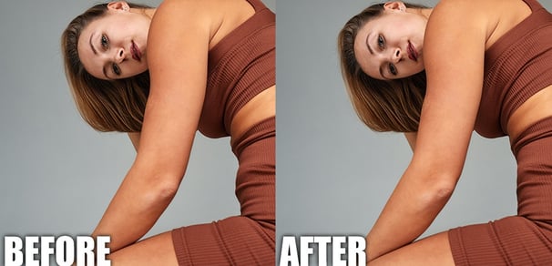before and after body sculpting fashion editing