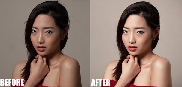 Advanced Make Up Enhancement Before and After