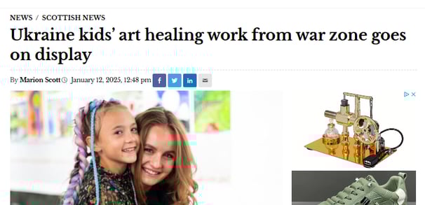 Childrin of War art. Scottish Sunday Post, Edinburgh, UK