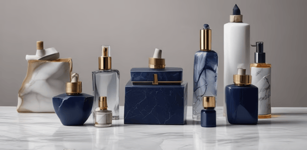 White and blue perfumes