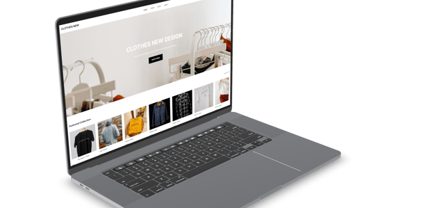 Vista de página inicio ecommerce web tienda de ropa