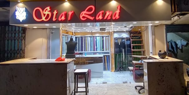 Starland- cloth showroom in dharamtala desigend by Azitas Interio