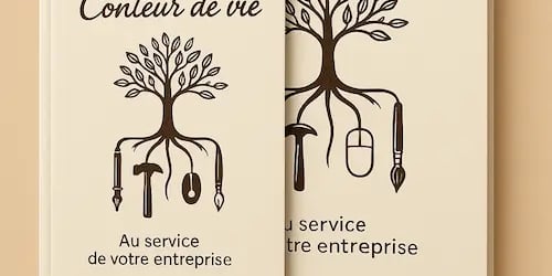 Livres biographiques avec un arbre et des racines outils en couverture