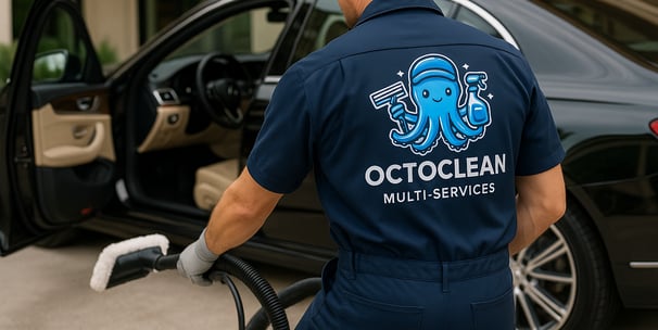 Nettoyage siège auto OctoClean à La Ferté-Alais – résultat avant/après