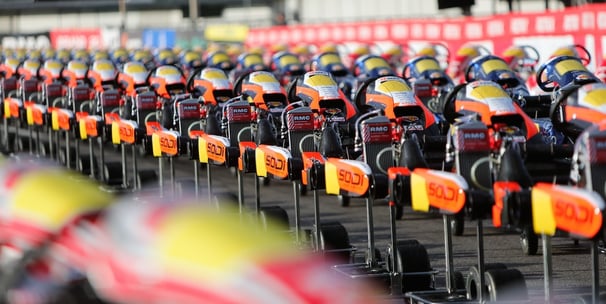 Sodi karts lined up