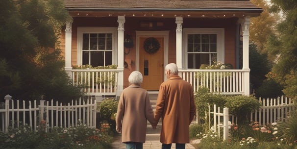 Hands are applying gentle pressure on a person's back, indicating a massage or physical therapy session. The person is lying down and wearing a gray garment.