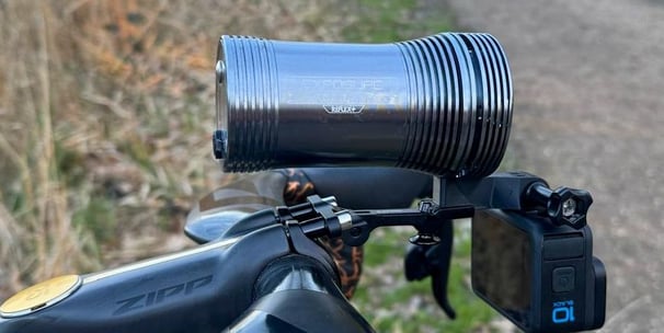 a bicycle with a camera attached to it