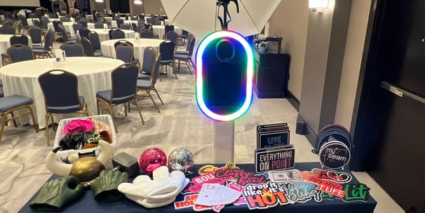 Image of a photo booth setup at a corporate event
