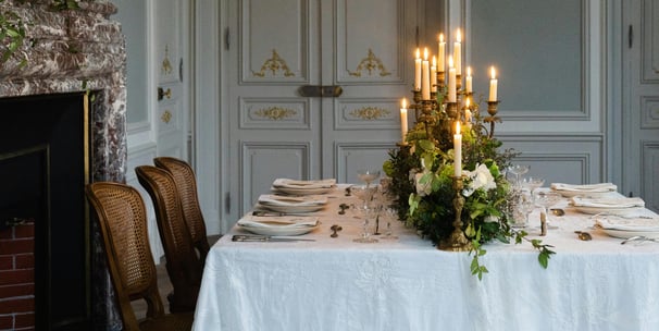 authentic table and dinner