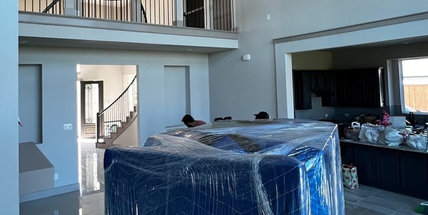 full motion moving, moving a house with a large open floor plan with a ceiling fan