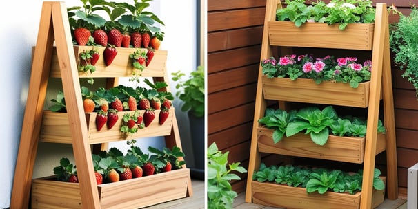 DIY wooden planter - Easy wood projects for garden.