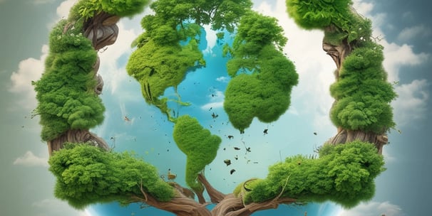 A wooden structure with a weathered appearance features a handmade sign promoting recycling. The sign, affixed to the wooden wall, contains text urging readers to follow instructions for effective recycling. Another smaller sign is visible with a recycling symbol above the larger sign. The setting gives an impression of simplicity and a focus on eco-friendly practices.