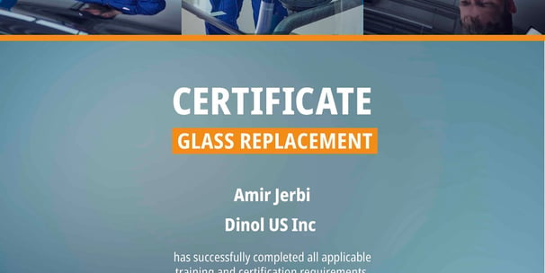 auto glass certificate