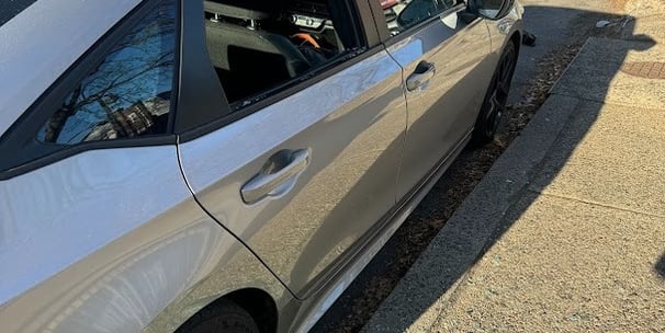 broken car window