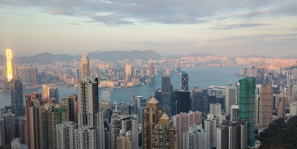 Hong Kong City View from Victoria Peak Hong Kong, China
