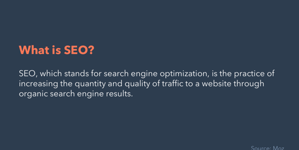 A picture explaining what Search Engine Optimization is.