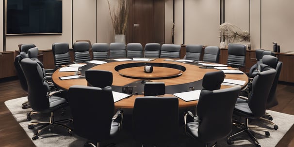 person wearing suit reading business newspaper