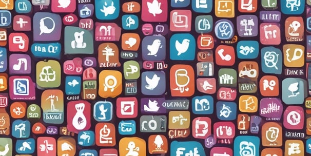 A man is standing on a stage in front of a backdrop with the text 'Social Media Marketing World'. He is wearing a patterned shirt and white pants, gesturing as he speaks. There is a podium with a microphone and two books on it. An audience is seated and listening attentively.