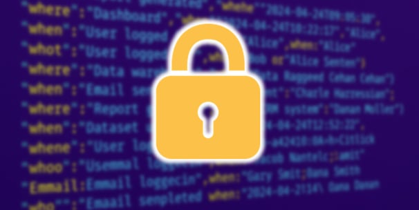 data of an audit trail hiden by a lock