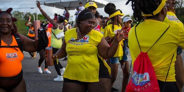 People dancing in GTM clothing