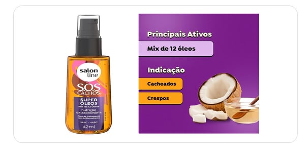 Creme Óleo Salon Line 42Ml S.O.S Cachos Super Óleos