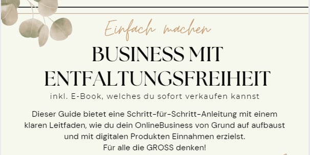 Business mit Entfaltungsfreiheit