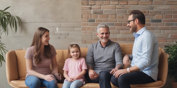A sheet of paper with the words 'FAMILY BONDING ACTIVITIES' printed in bold, placed on a white wooden surface. There is a white pen next to the paper and a black typewriter partially visible on the right side.