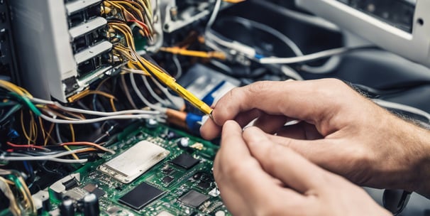 person facing computer desktop