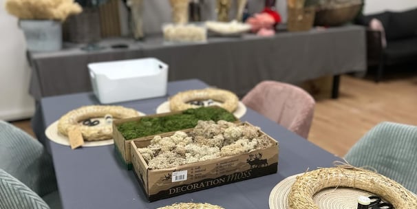 a table with a table set for a party
