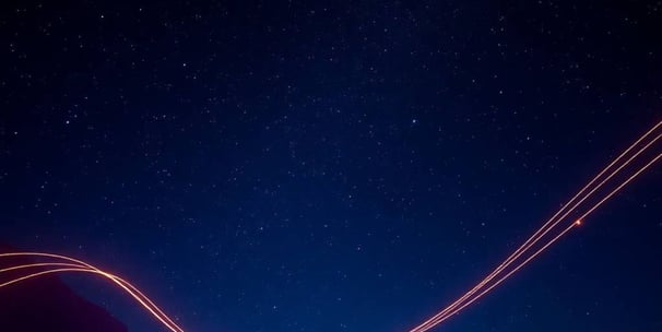 a star - spangled sky with a sky background and a text that says when