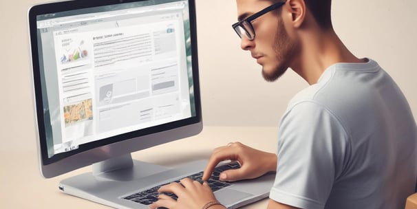 A speaker is presenting at a technology-themed event, with a backdrop displaying a title about responsive web design. The backdrop is colorful with purple and blue tones, featuring multiple logos, including IECE, CIESPAL, and Campus Party. The speaker stands at a podium with a microphone, and there is a partial view of the audience area.