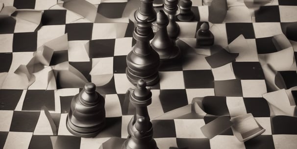 a white chess piece sitting on top of a table