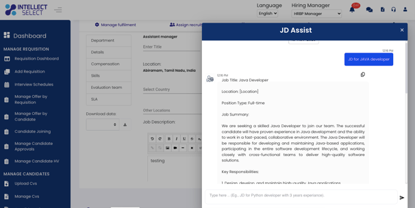 Squarecruit ATS AI-Powered generative AI for content creation in recruitment.
