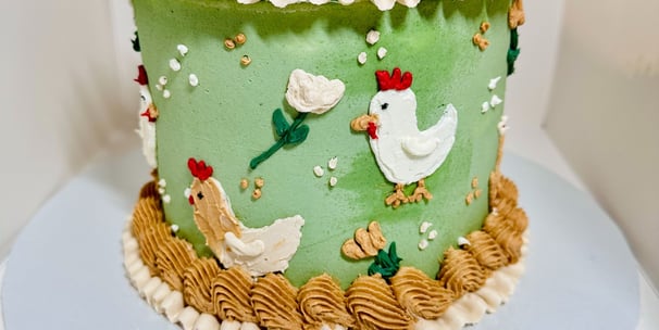 custom cake by Bunny's Bakery, chicken cake