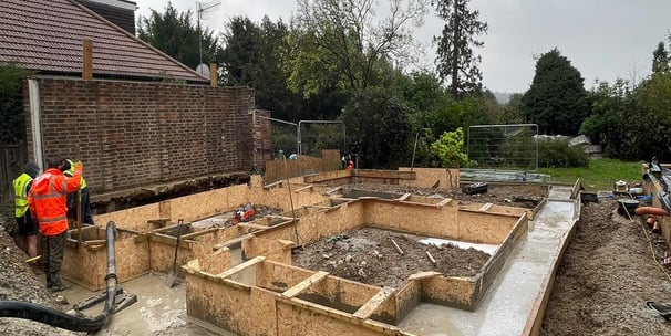 Groundwork contractor performing site excavation