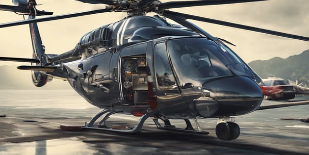 low angle photography of brown and gray helicopter