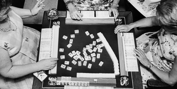 Group of women playing mahjong