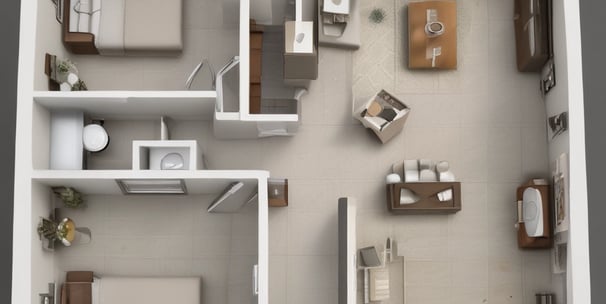 A construction site with metal sheet piles arranged in a circle in the foreground. The background shows a fenced-off area with a white tarp and a 'Hitachi' branded sign. Buildings and trees are visible in the distance.