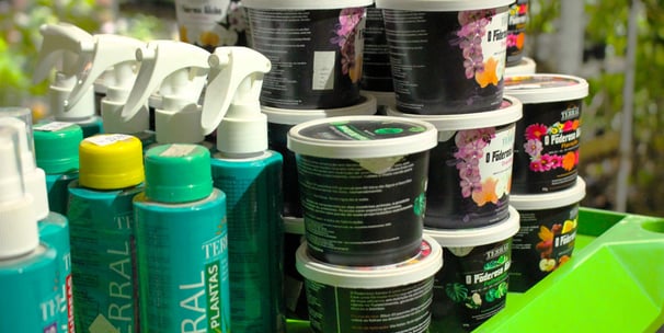 a bunch of different types of paint and decor items