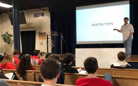 Benny teaching an ACT bootcamp to a local high school