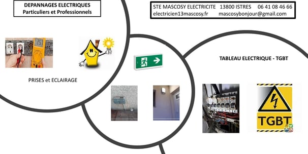prises, éclairages, tableaux électriques