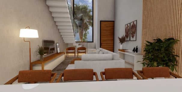 Projeto interiores residencial moderno em Porto Feliz - Aborin Arquitetura