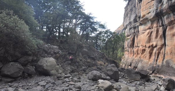 Tugela gorge walk and Policemans Helmet, Thendele Upper Camp, Drakensberg Amphitheatre, South Africa