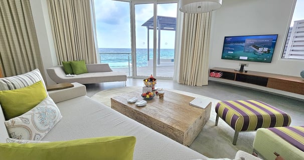 Jumeirah Olhahali Island Maldives overwater villa living