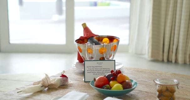Jumeirah Olhahali Island Maldives overwater villa welcome gift