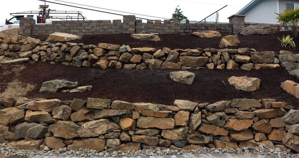 Bolders Retainining Wall Installation Services Near Lake Oswego West Linn Portland Tigard Oreg