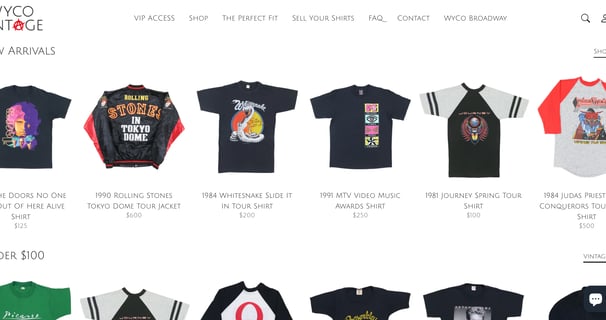WyCo Vintage online store vintage tees shirts retro