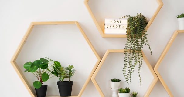 Minimalist floating wooden shelves for Delhi apartments