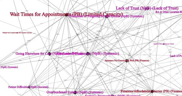 network of healthcare barriers and enablers