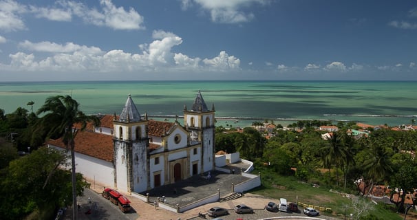 Vista de mirante no Alto da Sé em Olinda